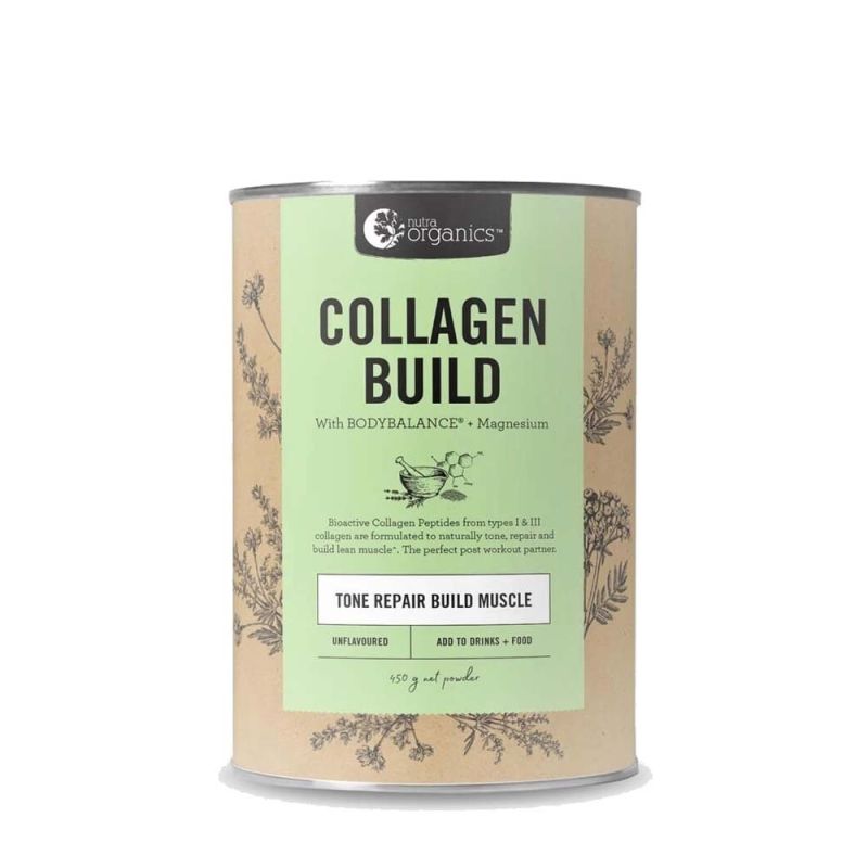 Nutra Organics-Collagen Build With Bodybalance + Magnesium Unflavoured 450g