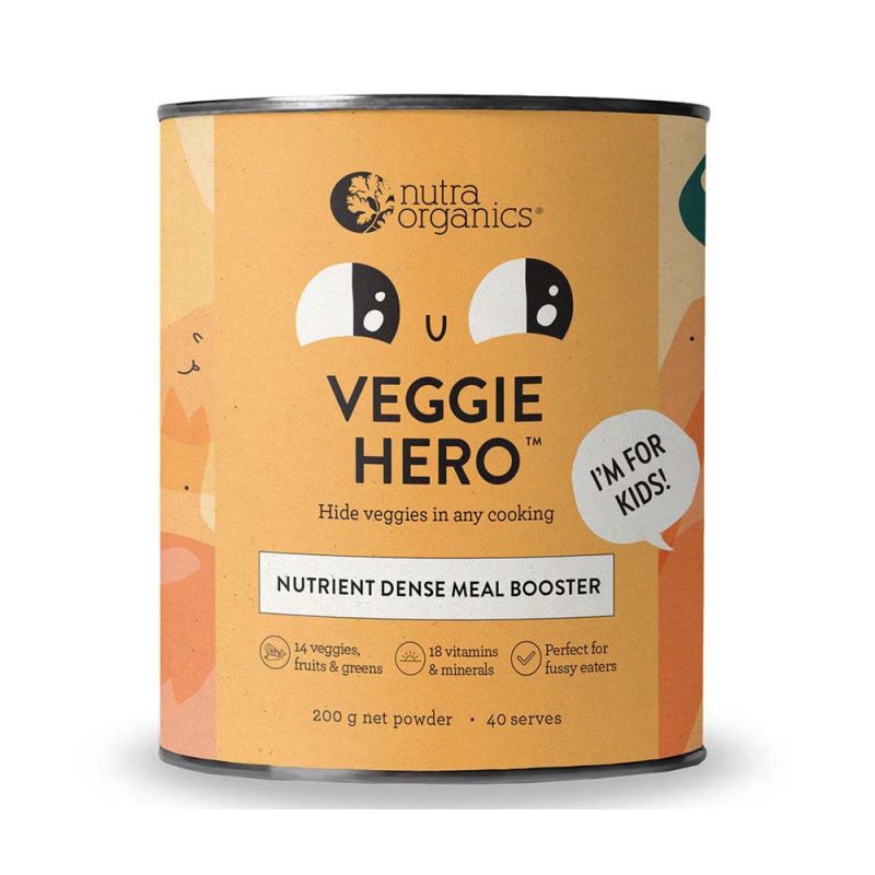 Nutra Organics-Veggie Hero Growth, Immunity & Energy 200g Powder