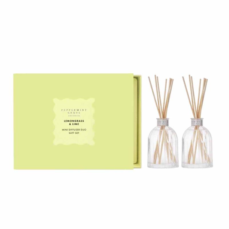 Peppermint Grove-Lemongrass & Lime Diffuser Duo Gift Set