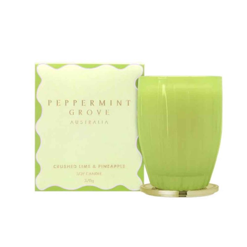 Peppermint Grove-Crushed Lime & Pineapple Soy Candle 370g