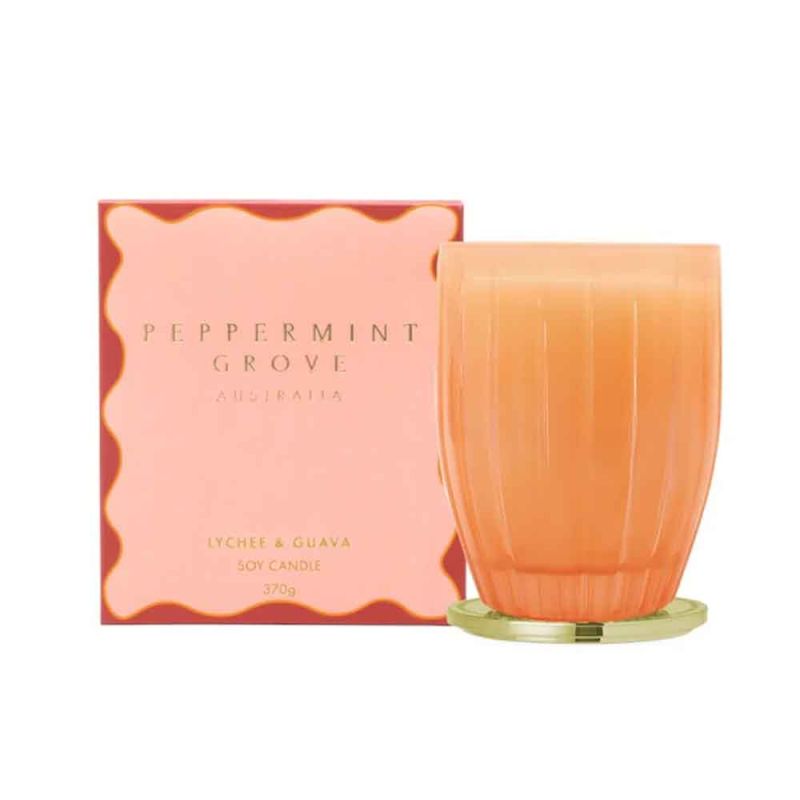 Peppermint Grove-Lychee & Guava Soy Candle 370g