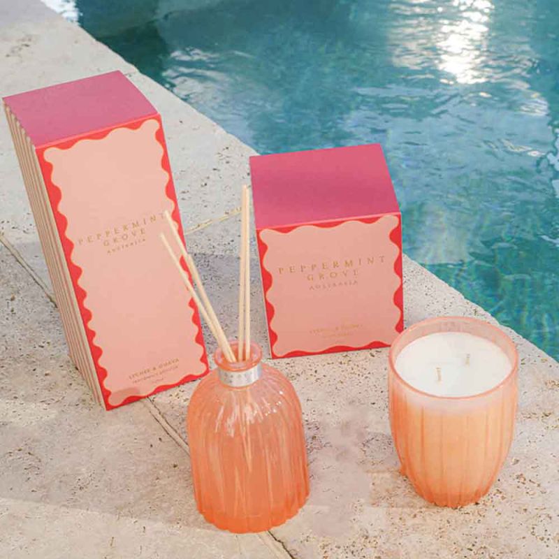 Peppermint Grove-Lychee & Guava Soy Candle 370g