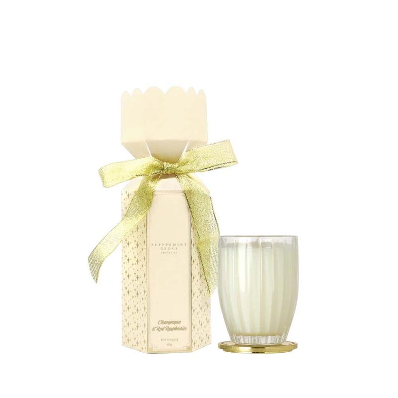 Peppermint Grove-Champagne & Red Raspberries Mini Candle Bon-Bon 60g