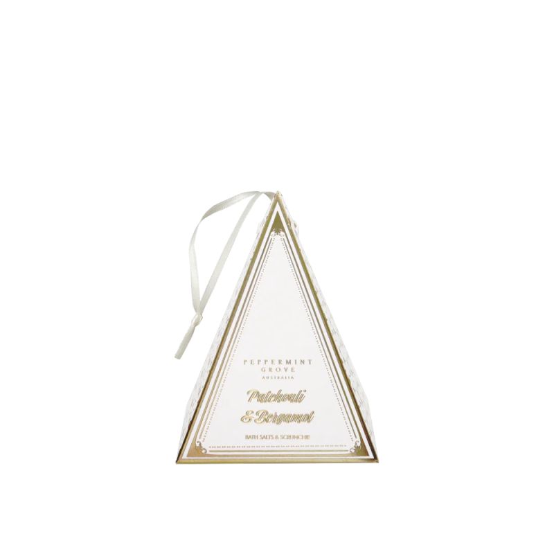Peppermint Grove-Patchouli & Bergamot Bath Salts & Scrunchie Decoration