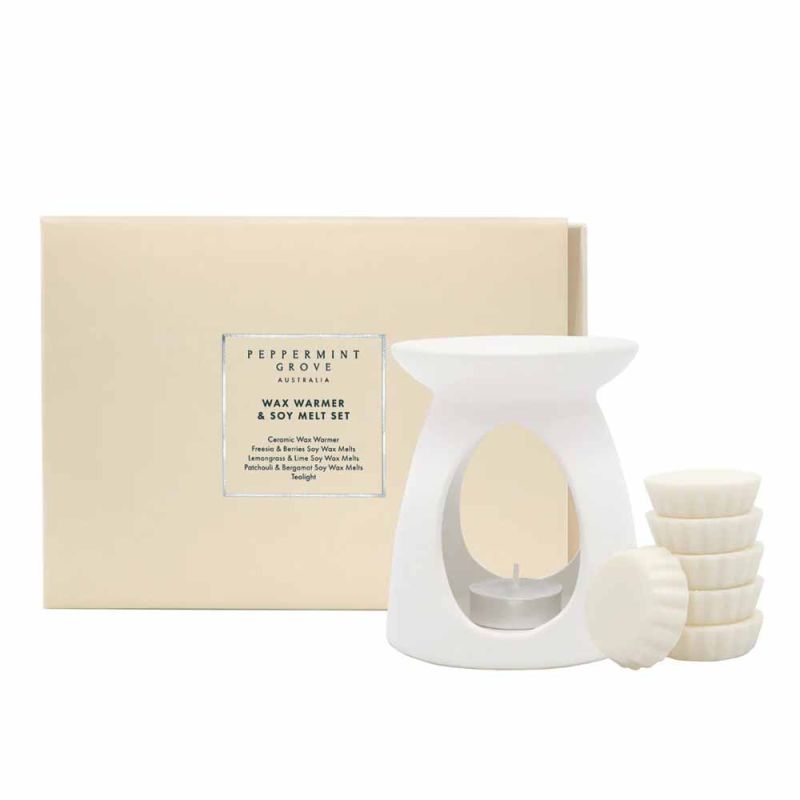 Peppermint Grove-Wax Warmer & Soy Melt Gift Set