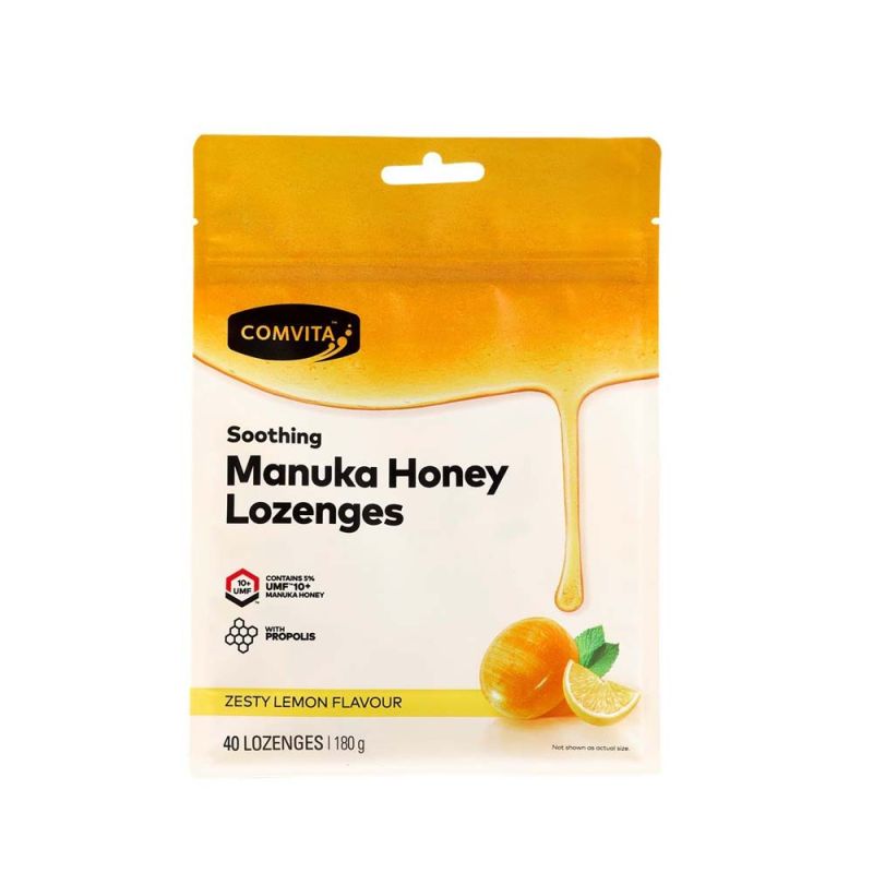 Comvita-Manuka Honey Lozenges Zesty Lemon Flavour 40 Lozenges 180g