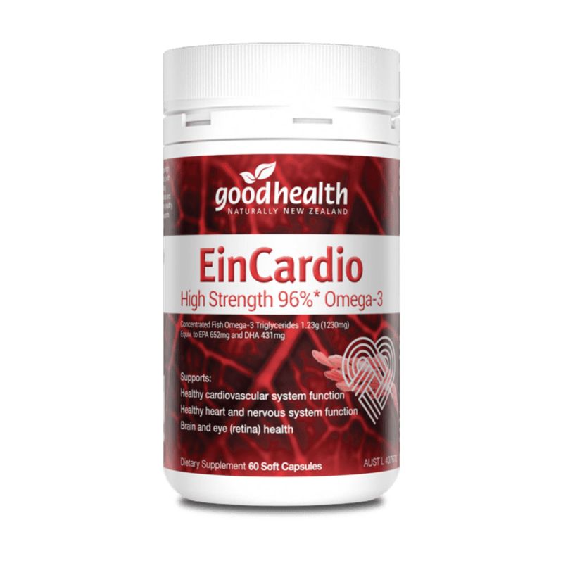 Goodhealth-EinCardio High Strength 96% Omega-3 60 Capsules (EXP 10/2025)