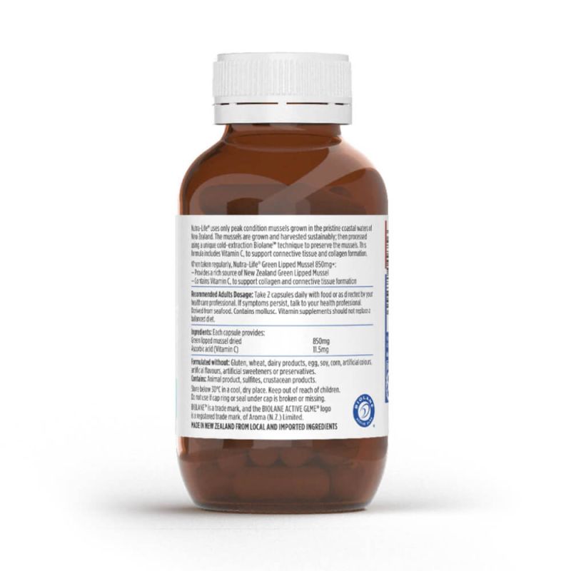 Nutra-Life Green Lipped Mussel 850mg+ 90 Capsules