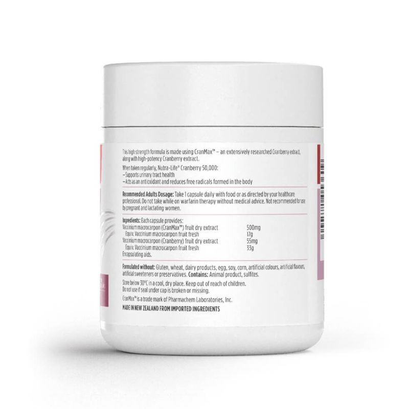 Nutra-Life Cranberry 50,000 100 Capsules
