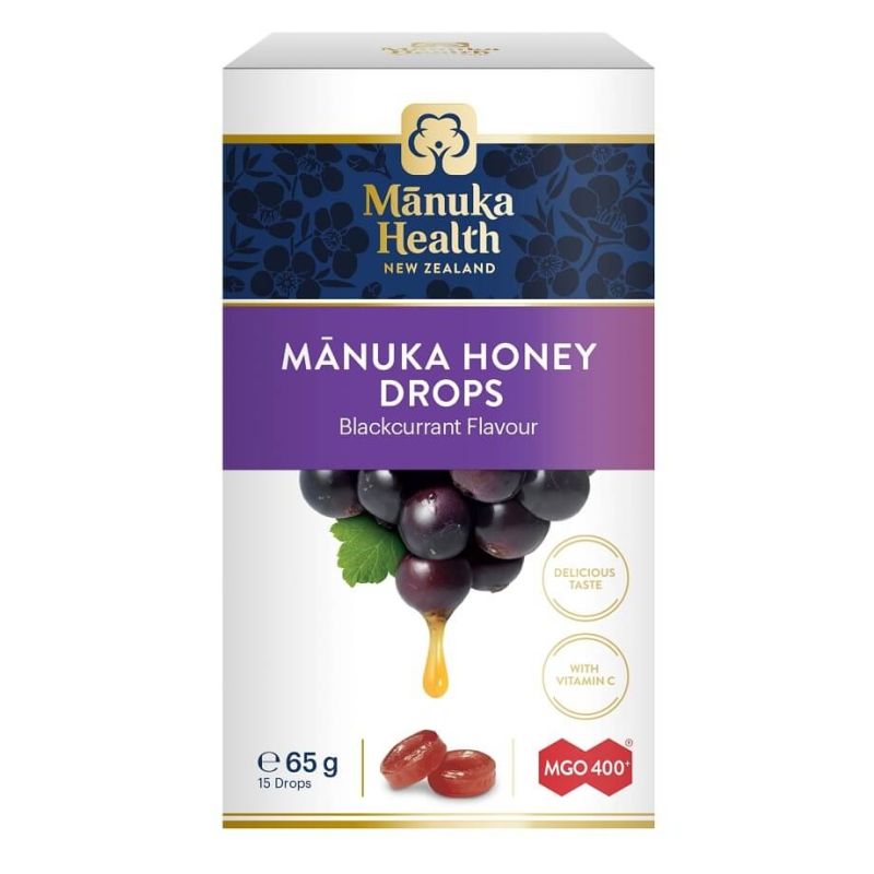 Manuka Health-Manuka Honey Drops Blackcurrant MGO 400+ 15 Drops 65g