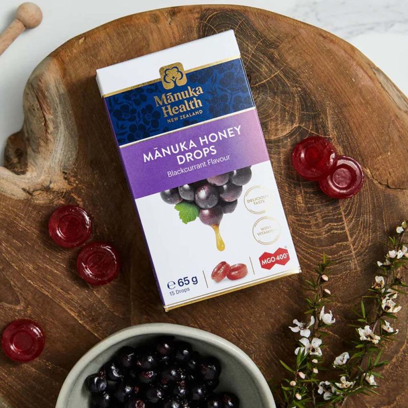 Manuka Health-Manuka Honey Drops Blackcurrant MGO 400+ 15 Drops 65g
