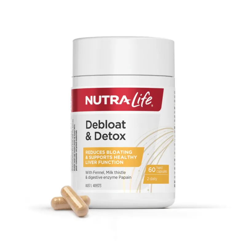 Nutra-Life Debloat & Detox 60 Capsules