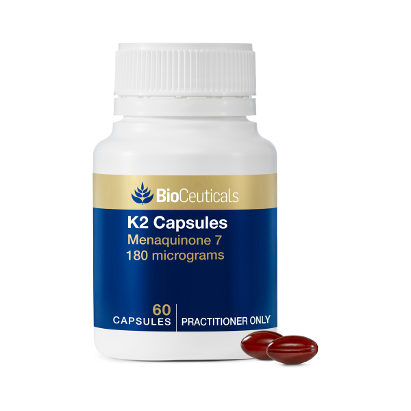 BioCeuticals K2 Capsules 60 Capsules &ndash; Vitamin K2 for bone and cardiovascular support