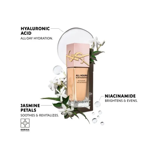 YSL All Hours Glow Foundation- Shade: Light Cool 2