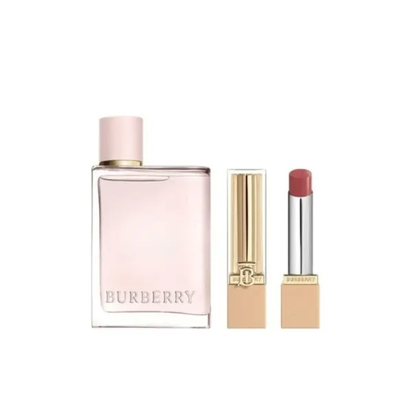 Burberry Her Eau de Parfum & Brit Shine Gift Set 50ml + Lipstick 606 Rose Petal 3g