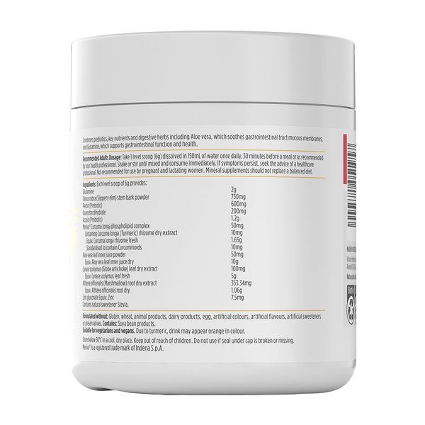 Nutra-Life Gut Health Support Berry 180g Powder - Nutritional Formula for Digestive System and Lining Integrity