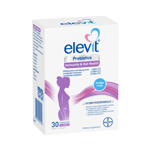 Elevit Probiotics Immunity & Gut Health 30 Capsules - Maternal Probiotic Support for Pregnancy and Breastfeeding