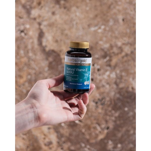 Herbs of Gold Natural Vitamin E 500IU 50 Capsules