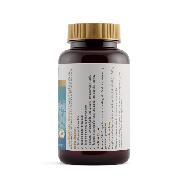 Herbs of Gold Acetyl L Carnitine 60 Capsules