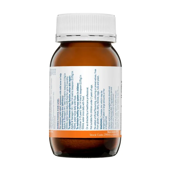 Ethical Nutrients Mega Zinc 40MG with Vitamin C Orange 95g