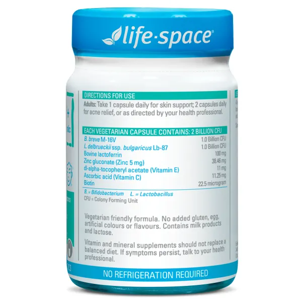Life Space Acne Relief + Skin Rebalance Probiotic 30 Capsules