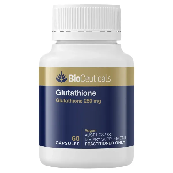 BioCeuticals Glutathione 60 Capsules Practitioner Only Supplement - Advanced Antioxidant and General Wellbeing Support