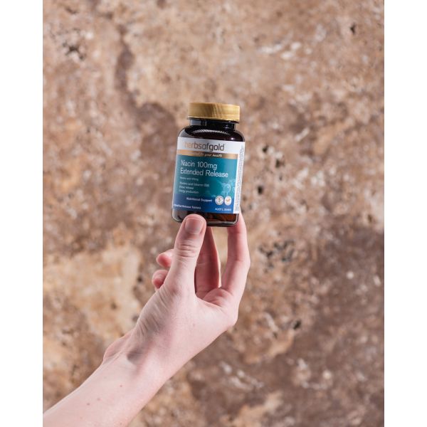 Herbs of Gold Niacin 100mg Extended Release 60 Tablets