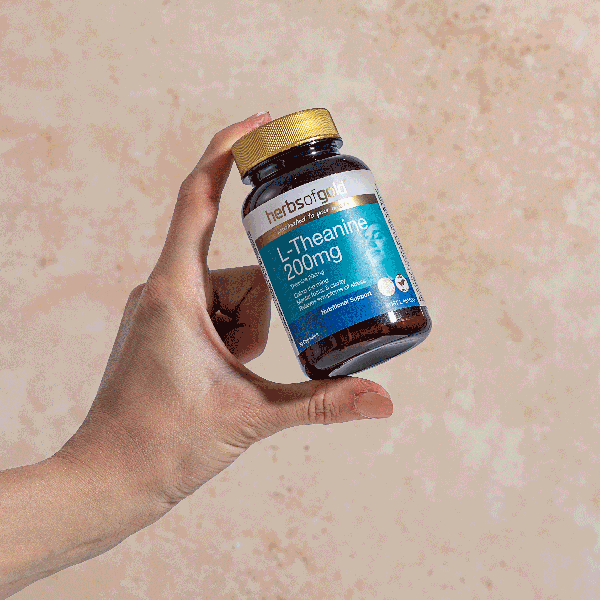 Herbs of Gold L Theanine 200mg 30 Capsules