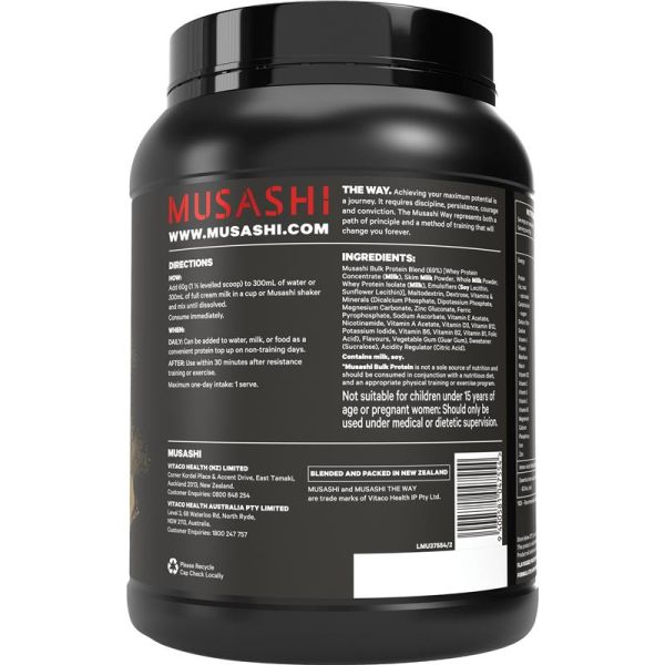 Musashi Bulk Protein Vanilla Milkshake 900g