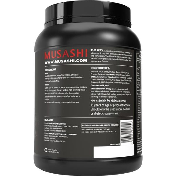 Musashi 100% Whey Chocolate Milkshake 900g