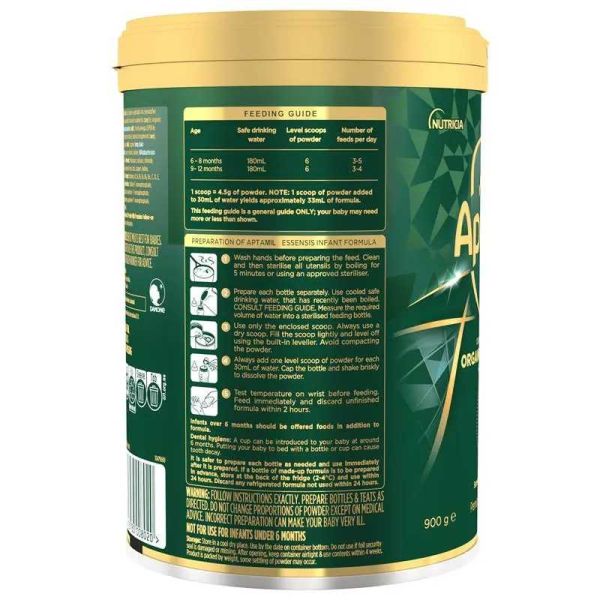 Aptamil-Essensis Organic A2 Protein Milk 2 Premium Follow-On Formula From 6-12 Months 900g