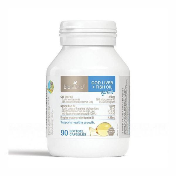 Bio Island-Cod Liver + Fish Oil 90 Capsules