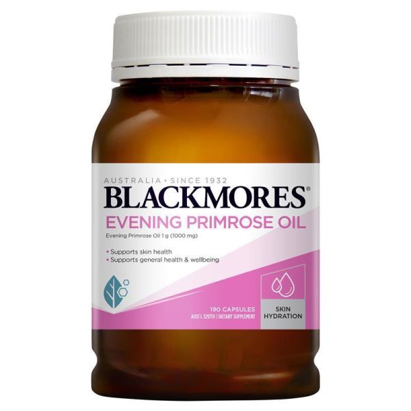 Blackmores Evening Primrose Oil 190 Capsules - Cold-Pressed EPO with GLA for Female Hormonal Support and Skin Health