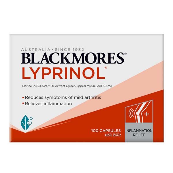 Blackmores Lyprinol 100 Capsules - Concentrated PCSO-524 Green-Lipped Mussel Oil for Joint and Respiratory Inflammation Relief