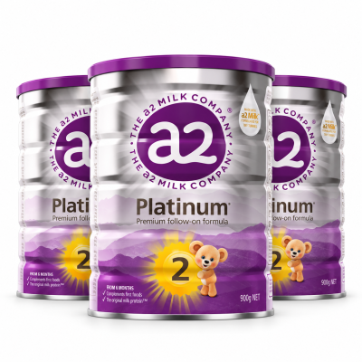 A2 Platinum Stage 2 Follow-On Formula 900g x 3 Tins