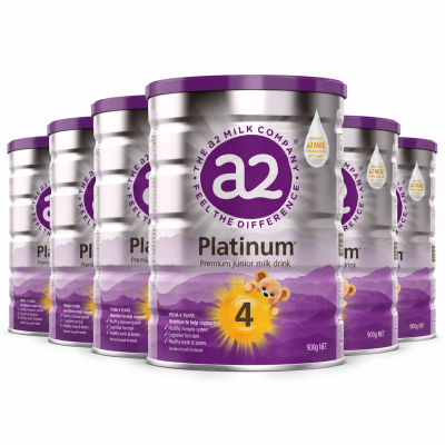 A2 Platinum Stage 4 Junior Milk Drink 4 Years+ 900g x 6 Tins