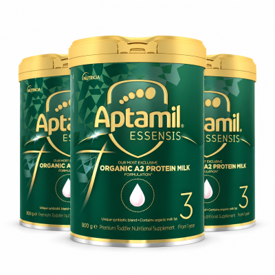 Aptamil Essensis Organic A2 Protein Stage 3 Toddler Milk Drink 800g x 3 Tins