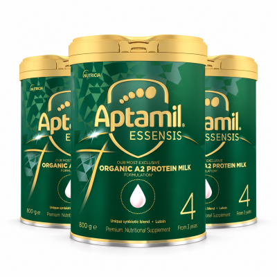 Aptamil Essensis Organic A2 Protein Stage 4 Junior Milk Drink 800g x 3 Tins