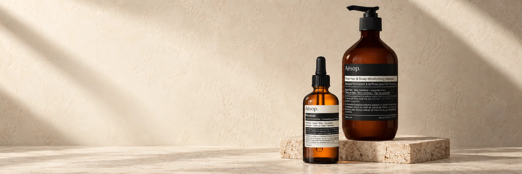 Aesop Resolute Facial Concentrate and Rose Hair & Scalp Moisturising Masque